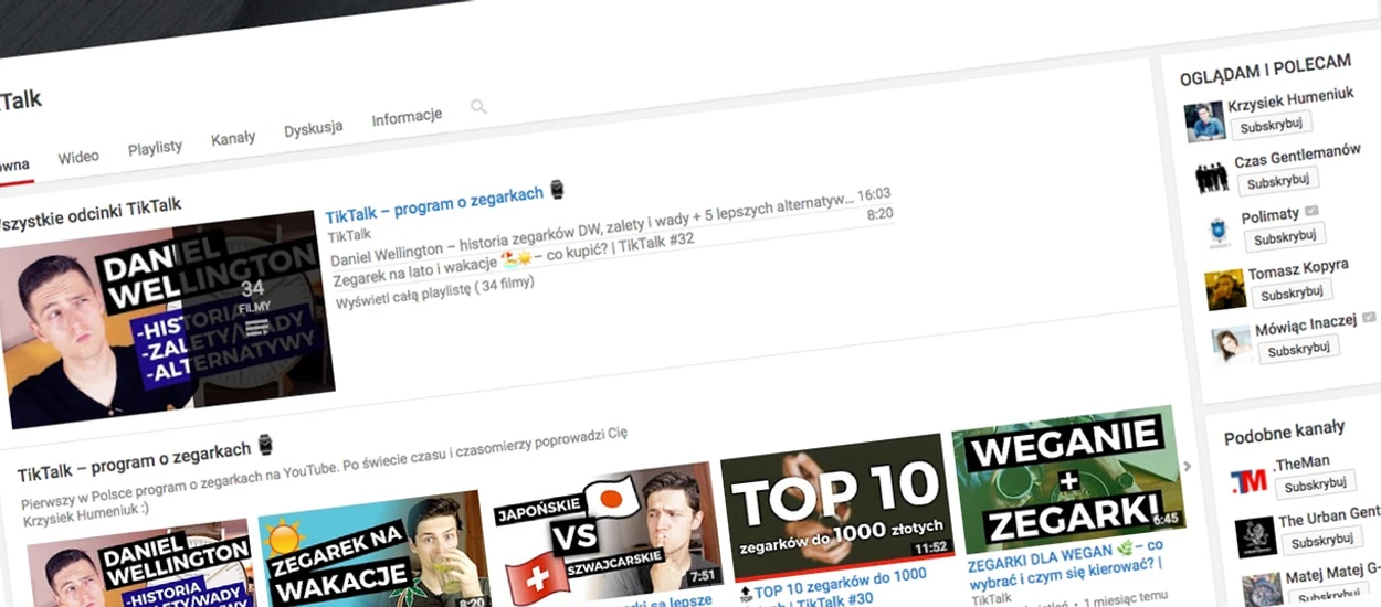 Oglądając ten kanał na YT zapomnicie o smartwatchach i pokochacie zwykłe zegarki