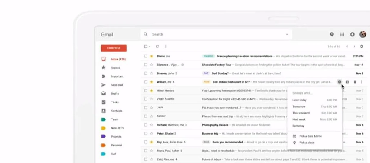 Nadchodzi Gmail w Material Design i z nowymi funkcjami