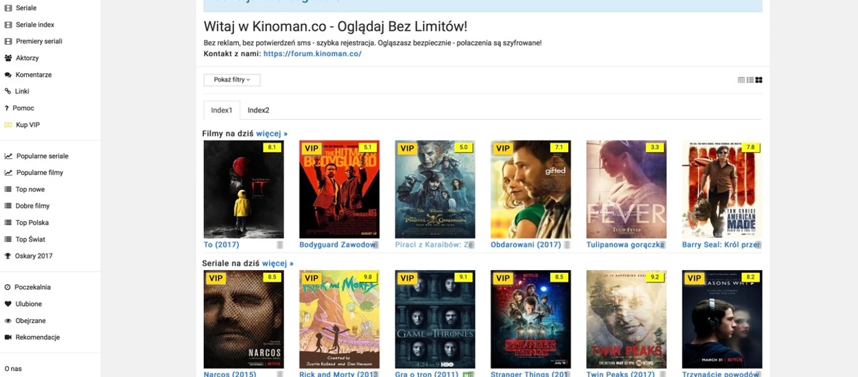 Kinoman.co - zrobili YouTube z pirackimi filmami. Są jeszcze bardziej bezczelni