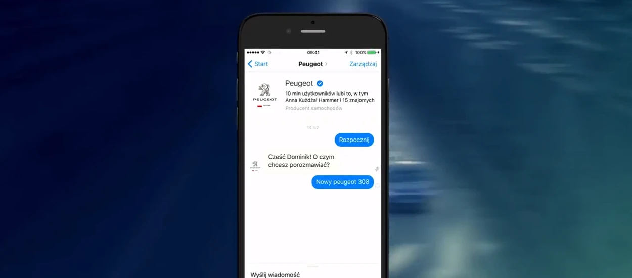 Pierwszy w Polsce bot na Messengera w branży motoryzacyjnej od Peugeot