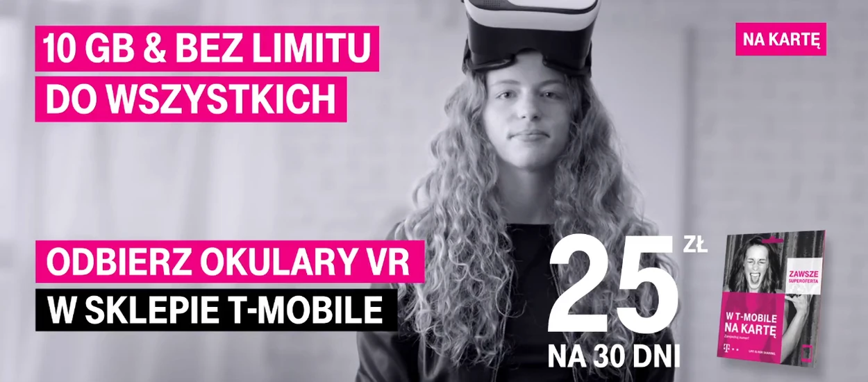 T-Mobile rozdaje okulary VR w ofercie na kartę za 25 zł