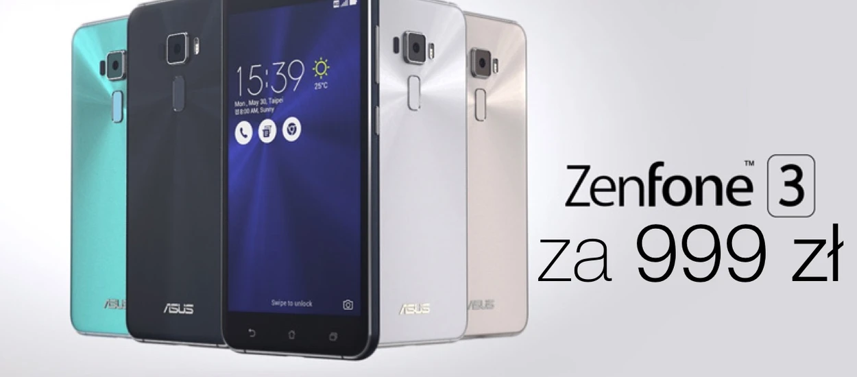 ASUS Zenfone 3 za 999 zł. Lepszej okazji na zakup tego smartfona dotąd nie było