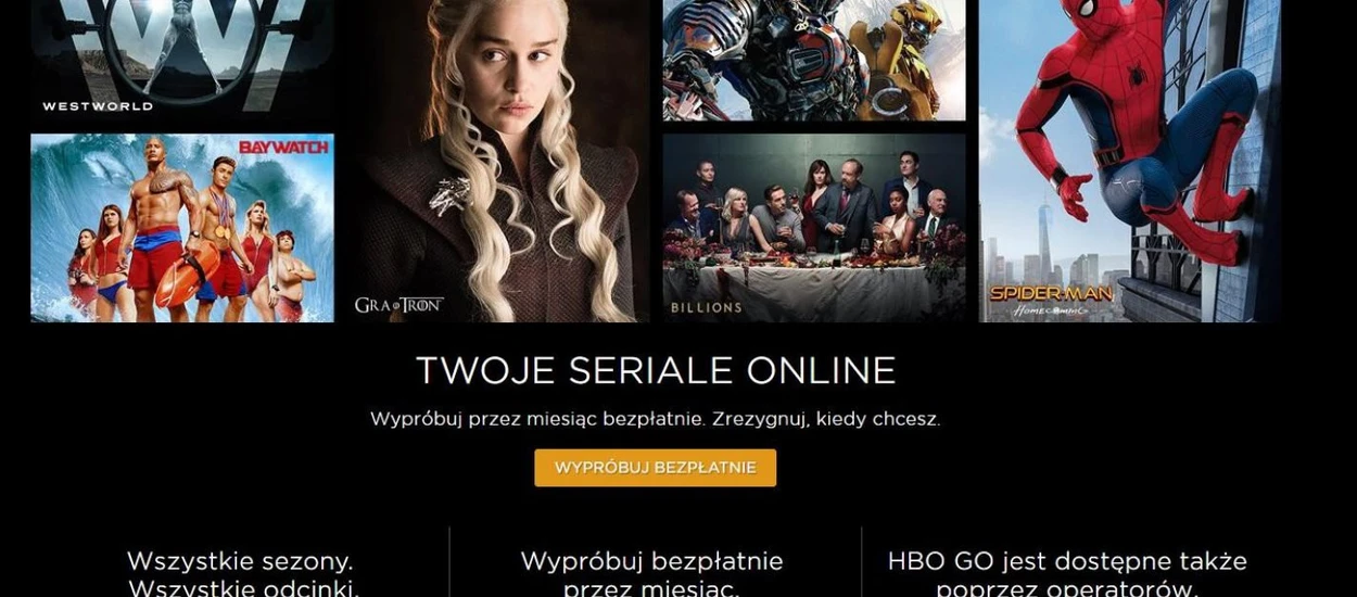 Nareszcie! HBO Go uwolnione, bez operatorów! Wypróbuj przez darmowy miesiąc