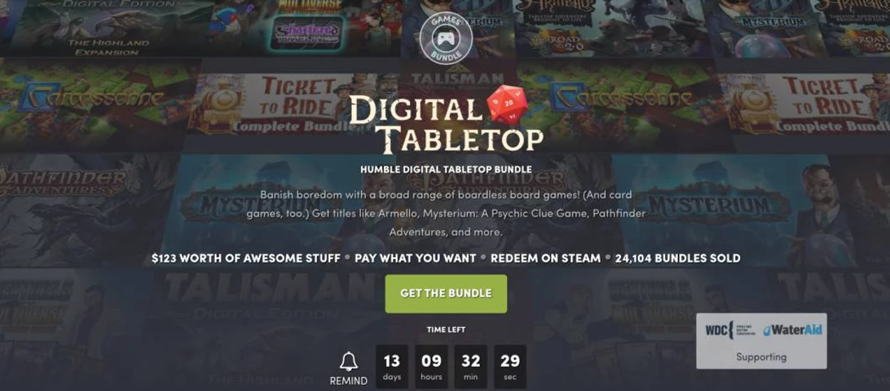 Świetna okazja dla fanów planszówek! Nowy Humble Digital Tabletop Bundle!