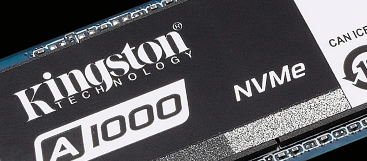 Dyski Kingston A1000 do 40 zł taniej. SSD PCIe w przystępnej cenie