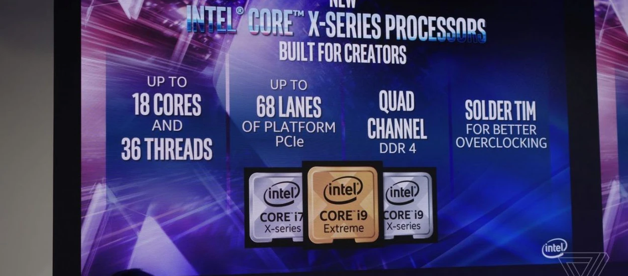 Intel prezentuje nowe procesory Core 9. generacji, od 8 do 18 rdzeni