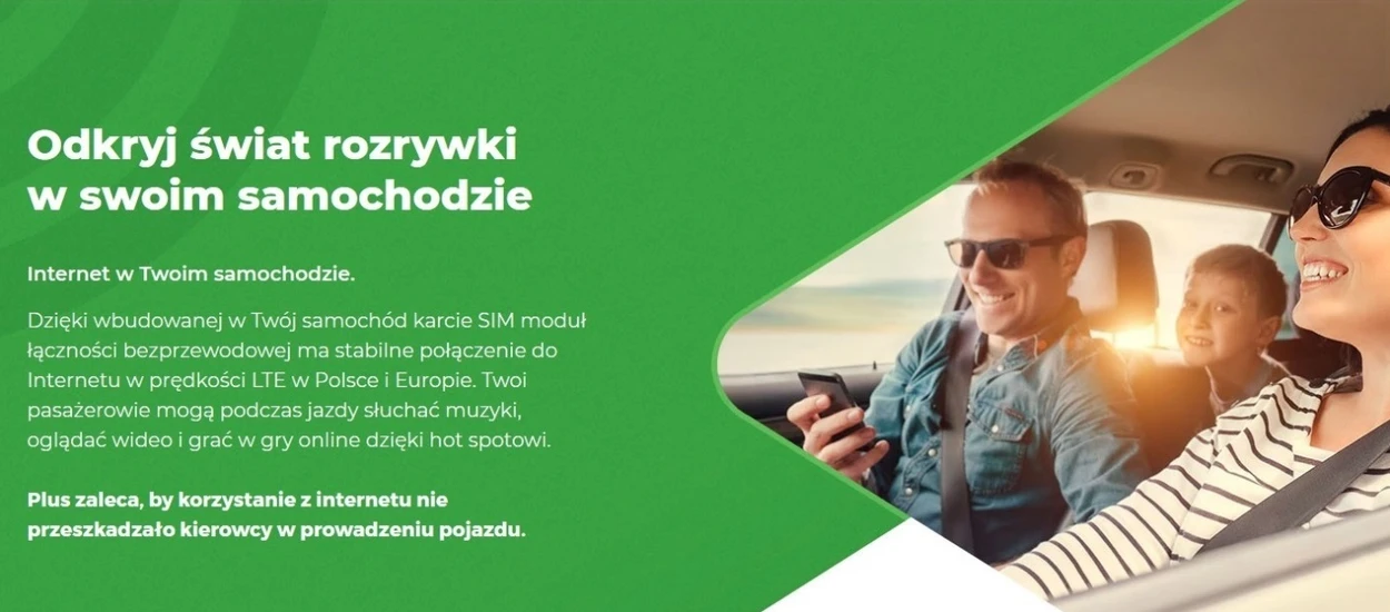 Zupełnie nowa usługa Plusa i VODAFONE - internet w samochodzie w Polsce i w Europie