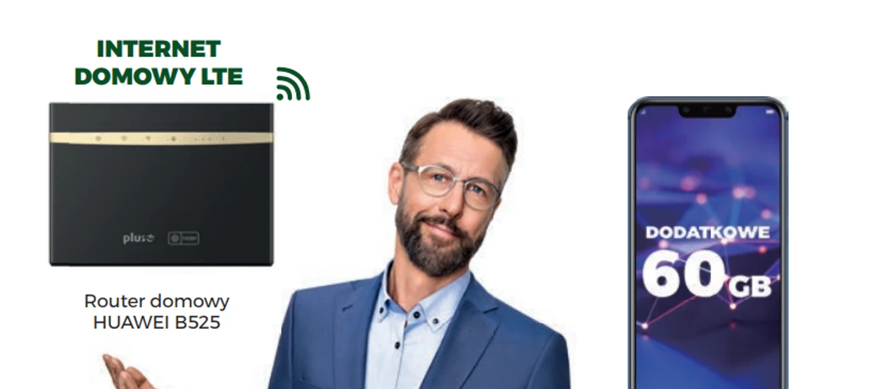 Nowa oferta Plusa na dodatkowy internet mobilny - 60 GB za 25 zł, do smartfona bądź routera WiFi