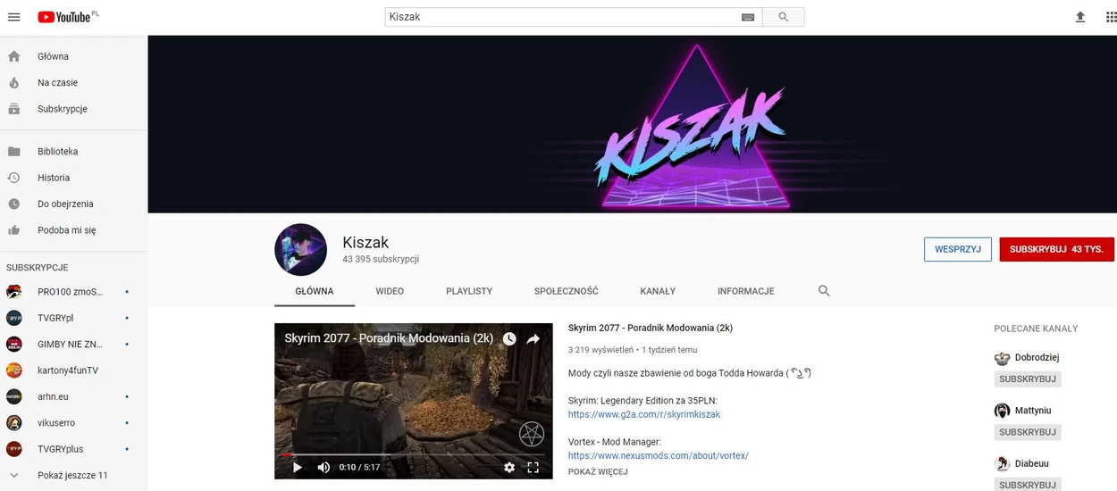 Youtuber Kiszak przeprasza uderzonego mężczyznę