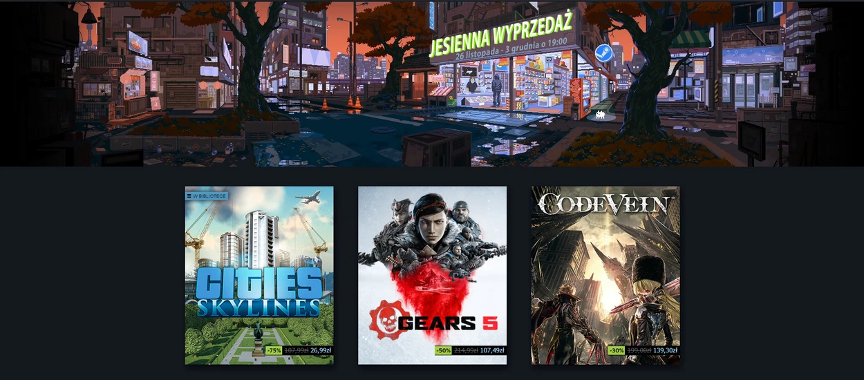 Masa gier w świetnych cenach. Ruszyła jesienna wyprzedaż na Steam!