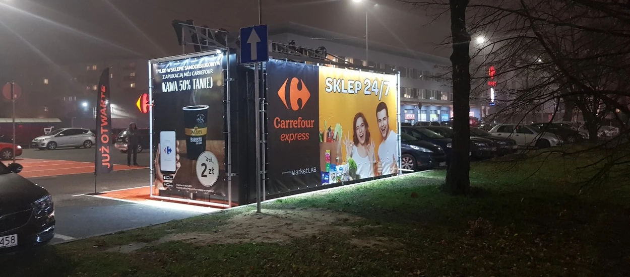 Carrefour wyprzedził Żabkę i otworzył swój pierwszy sklep bez obsługi i kas otwarty 24/7