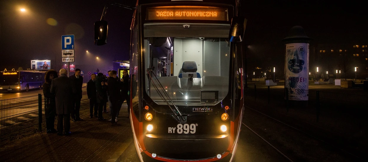 W Krakowie odbył się pierwszy w Polsce przejazd tramwaju autonomicznego bez motorniczego