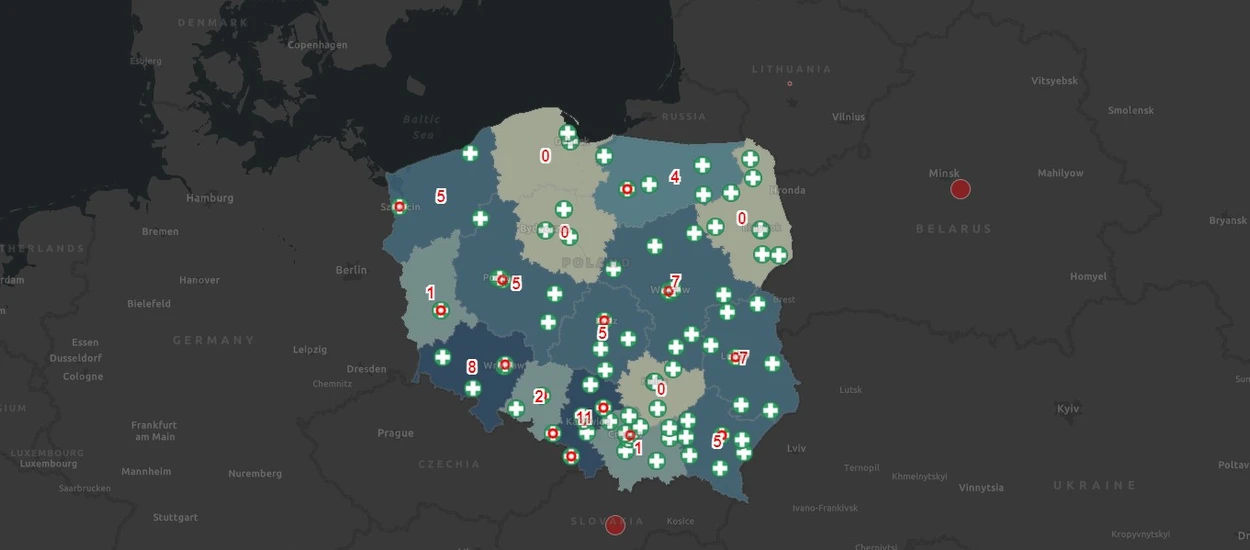 Mapa koronawirusa w Polsce - aktualizowany na żywo stan rozprzestrzeniania się wirusa w kraju