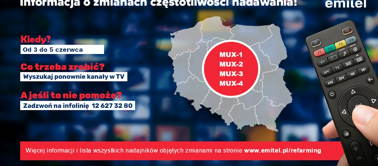 Telewizja naziemna zwalnia pasmo 700MHz pod 5G. Lista miejscowości, w których będzie trzeba przeprogramować telewizory