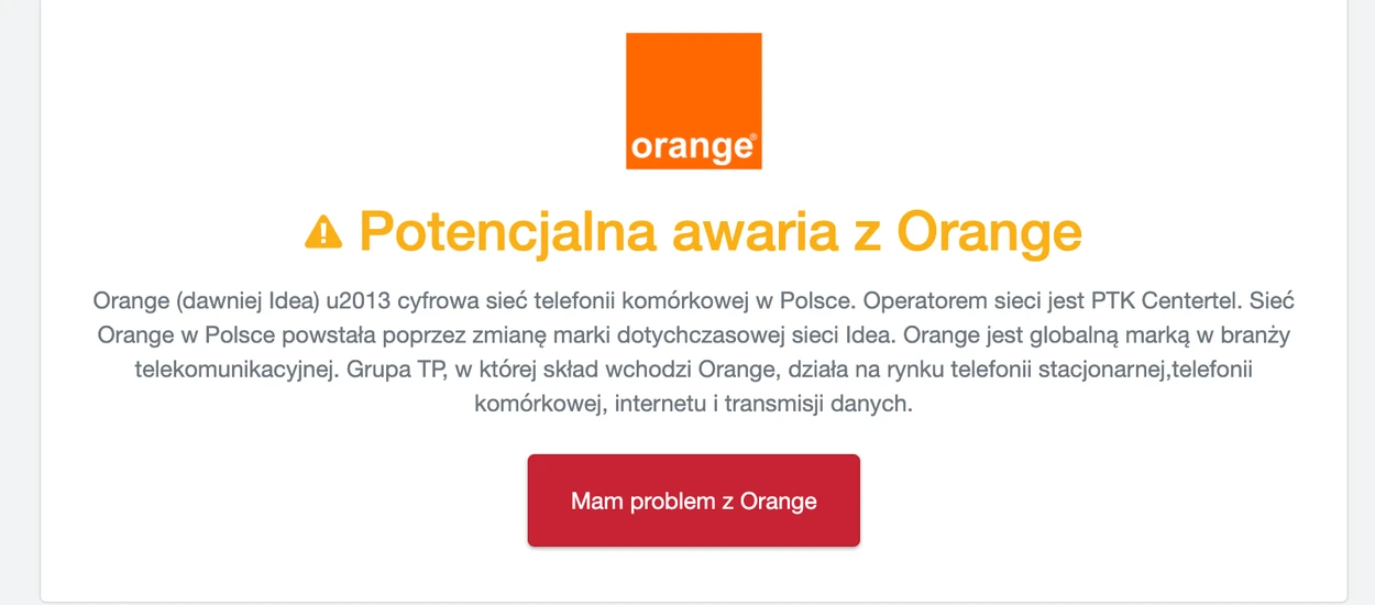 Nie działa Ci Światłowód Orange? Spokojnie, nie tylko Tobie - to masowa awaria