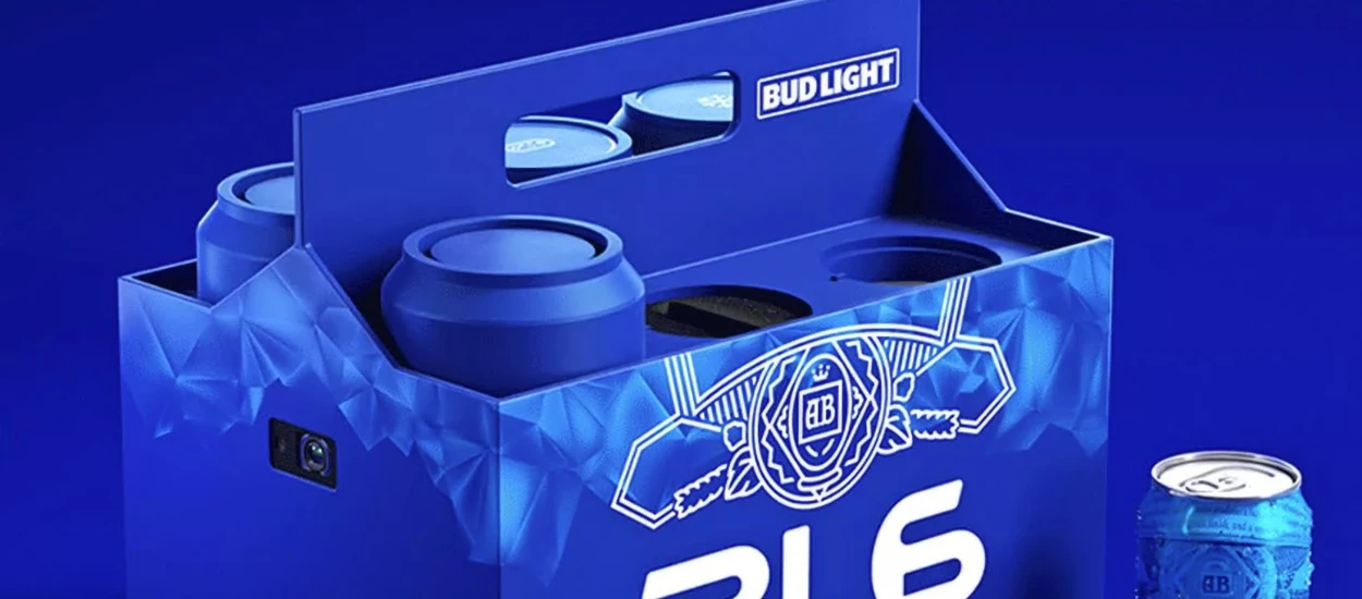 Bud Light BL6 - konsola w kształcie sześciopaku z wbudowanym projektorem