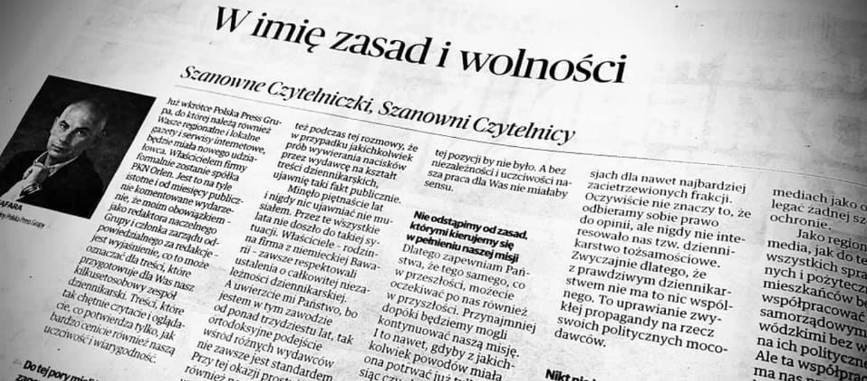 Dożyliśmy czasów, w których o wolności mediów trzeba zapewniać w specjalnych oświadczeniach