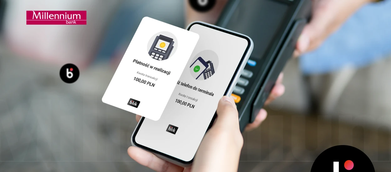 Płatności zbliżeniowe BLIKIEM dostępne już dla klientów Banku Millennium