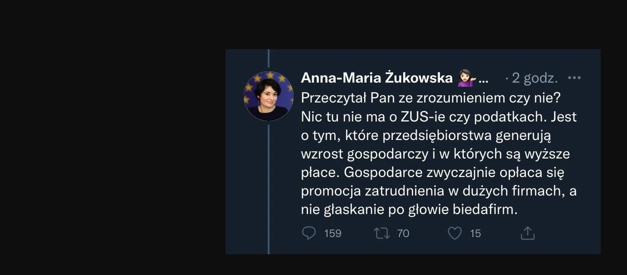 Posłanka twierdzi, że mojej biedafirmy nie warto wspierać. Jakie ma pani doświadczenie?