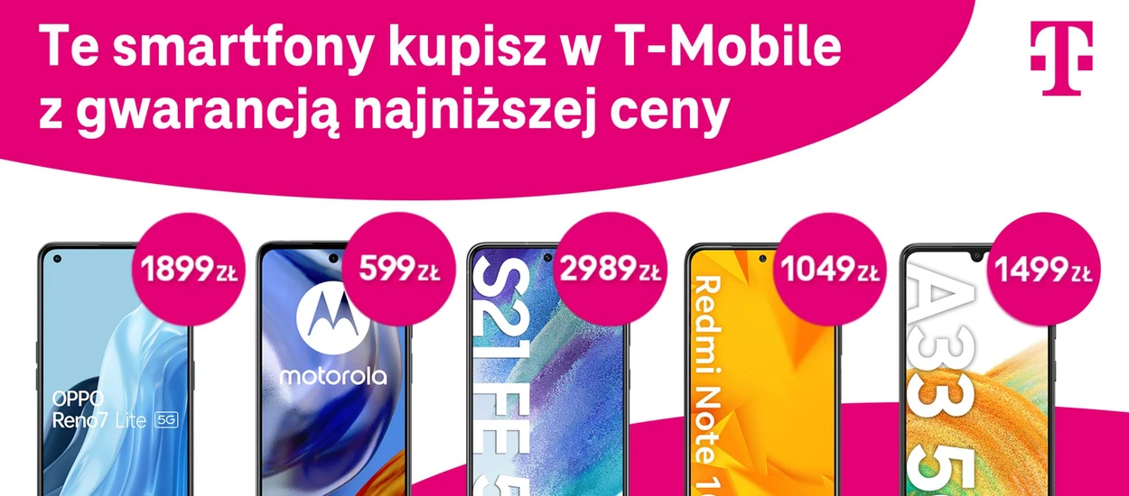 5 smartfonów z gwarancją najniższej ceny w T-Mobile. Sprawdzam, abyście Wy nie musieli