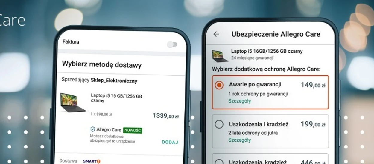 Allegro Care, czyli dodatkowa ochrona dla elektroniki kupionej na Allegro