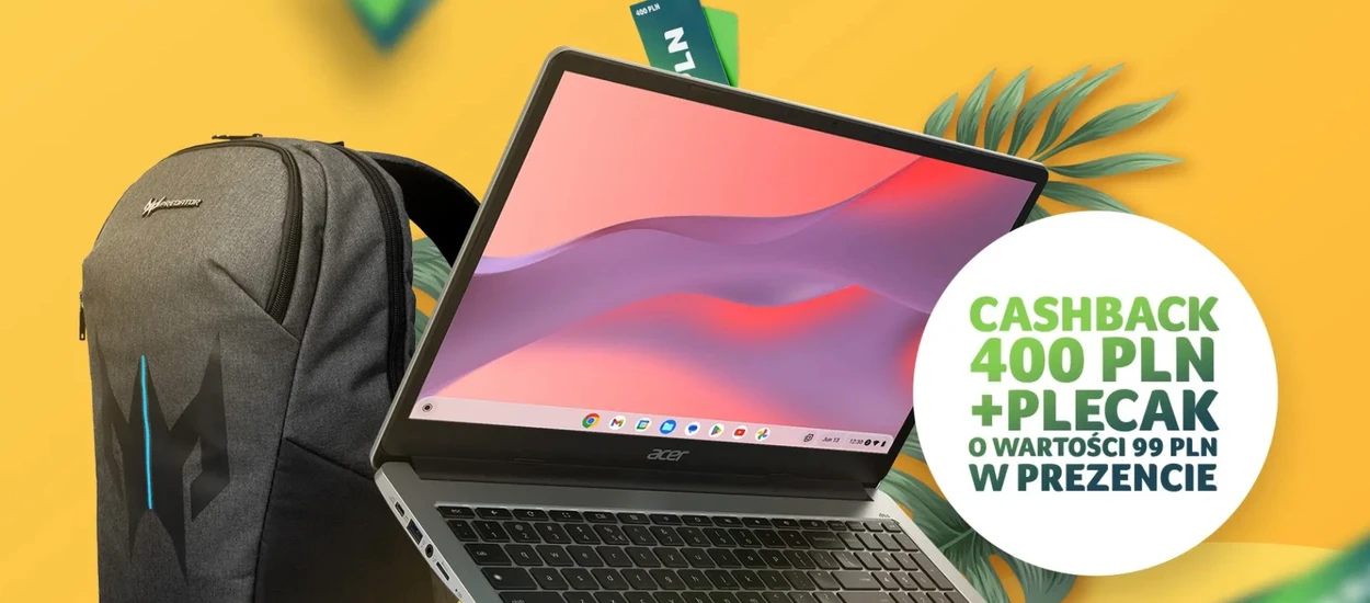 Chromebooki Acer w promocji: cashback i plecak gratis