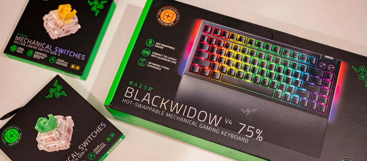 Recenzja Razer BlackWidow V4 75%. Klawiatura premium zrobiona na wzór customów