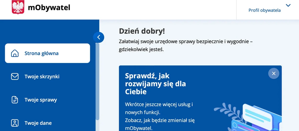 mObywatel w przeglądarce zyskuje więcej funkcji. Co nowego?