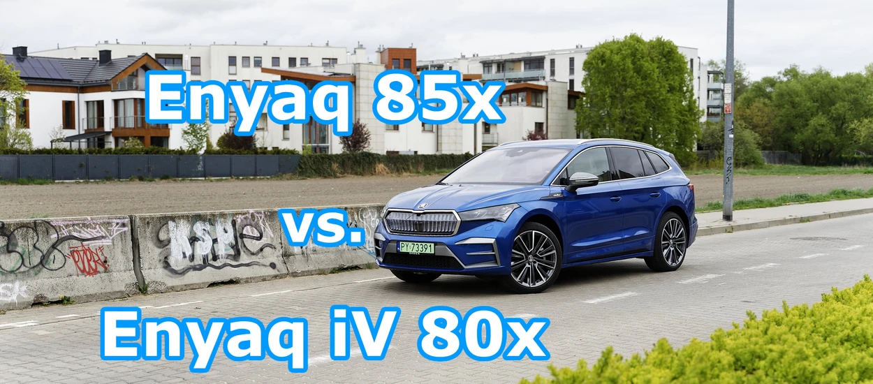 Skoda Enyaq 85x: zasięg większy o 100 km dzięki APP550. Porównanie do APP310 (Enyaq iV 80x) – test