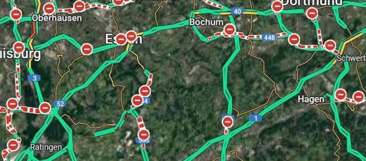 Google zamknął autostrady w Niemczech. Sam nie wie dlaczego