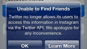 Twitter nie pomoże znaleźć znajomych w Instagramie. Wojna na API zbiera żniwo