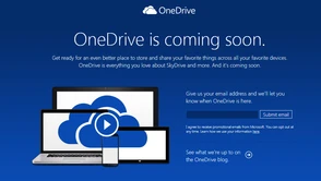 A jednak... SkyDrive zmienia się w OneDrive