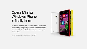 Opera Mini Beta dla Windows Phone - jest źle nawet jak na betę