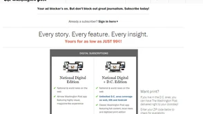 Artykułów na Washington Post już z Adblockiem nie poczytamy. Takich stron będzie coraz więcej