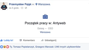 Nazywam się Przemysław Pająk, a to mój pierwszy dzień na AntyWeb