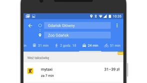 Równowaga zachowana - w Google Maps oprócz Ubera zamówimy również kurs z MyTaxi