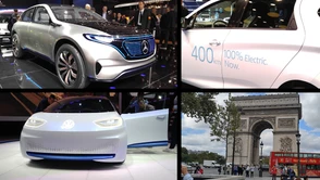 Paris Motor Show 2016 samochodami elektrycznymi stoi