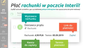 Opłacanie rachunków bezpośrednio z poziomu skrzynki e-mail dostępne już na Interii