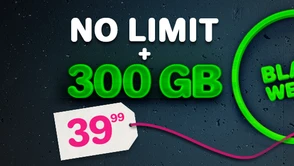 Najtańszy na rynku no limit na rozmowy i wiadomości z 300 GB transferu danych