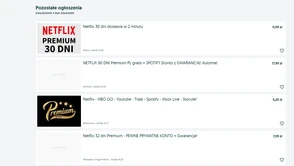 Konta Netflix za grosze na OLX. Zakazy nie odstraszają sprzedawców