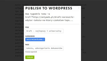 Draft - najlepszy i uniwersalny sposób na pisanie w sieci, również komentarzy