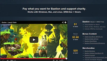 Kup grę za ile chcesz co tydzień - Humble Bundle Weekly Sale. W tym tygodniu Bastion do 90 zł taniej