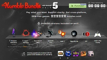 Kup 4 gry na Androida i duże systemy operacyjne za ile chcesz - Humble Bundle with Android 5