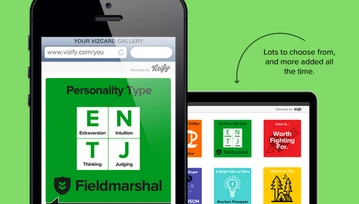 Twórz mini-infografiki o sobie i składaj z nich internetową wizytówkę. Vizify uruchamia Vizcards