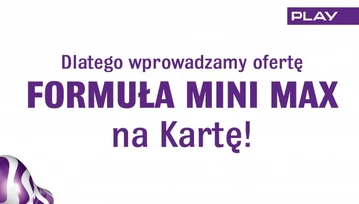 Kolejna Formuła od Play - Mini Max na kartę przebija nju.mobile z rachunkiem o złotówkę