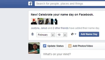 Imieniny nowością na Facebooku - słabiutko Mark, słabiutko