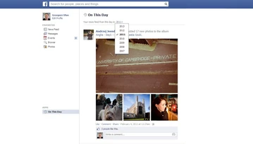 Tego dnia rok, dwa... lata wcześniej na Twojej tablicy - nowa funkcja na FB udostępniona dla wszystkich