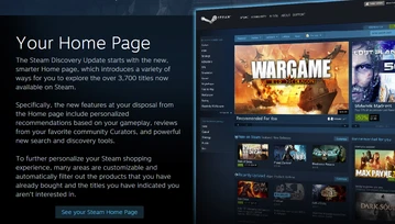 Nowy Steam na razie rekomenduje mi nie to, co powinien. Ale chociaż fajnie wygląda