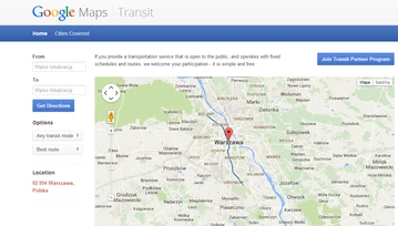 Google sam uruchomi Google Transit w Warszawie?