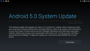 Aktualizacja Nexusów 5, 7 i 10 do Androida 5.0 Lollipop ruszyła oficjalnie!